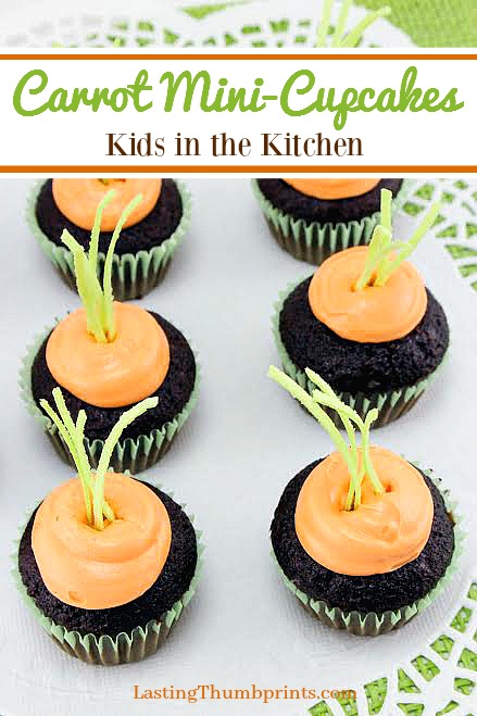These cute carrot cupcakes are easy to make and will be the hit of your celebration! And they're perfect to have the kids help!
